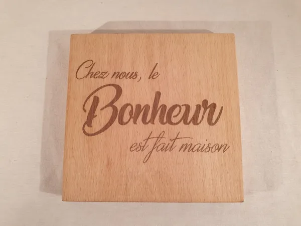 Bois : Hêtre | Motif : Bonheur